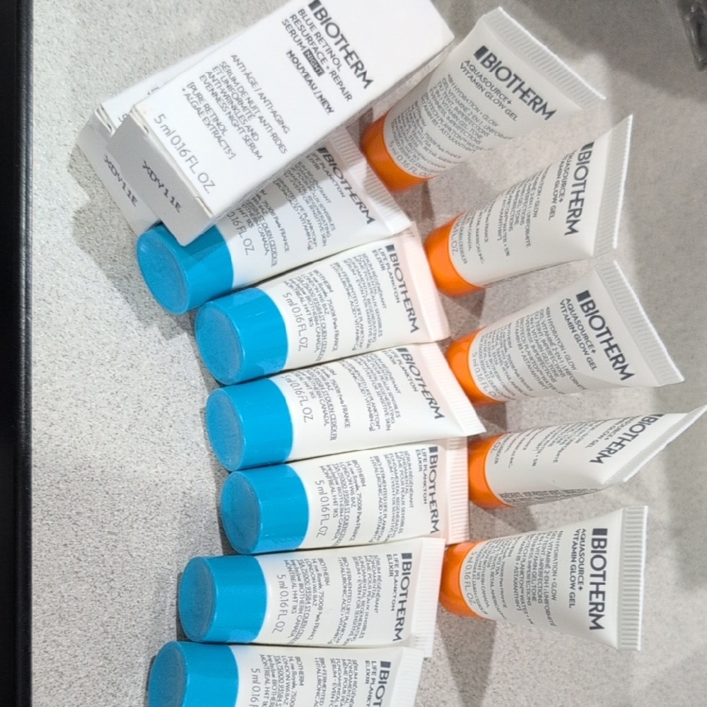 Biotherm Life Plankton Elixir, Serum And vitamin Glow Mini Travel Size Lot